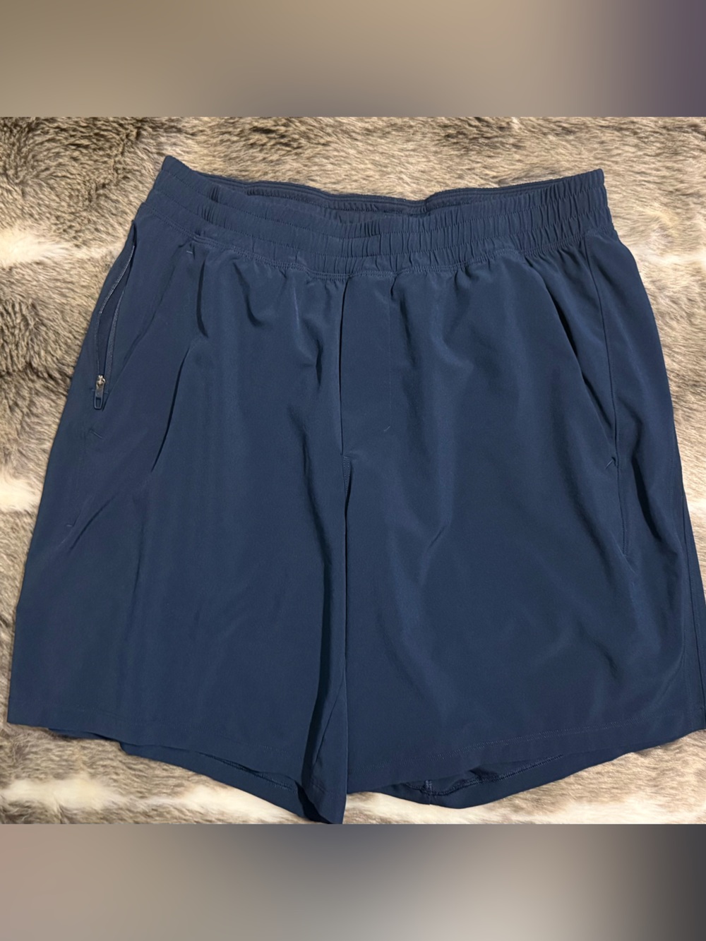 Men's Lululemon Athletic Navy Blue Pace Breaker Lined Short 7" Shorts Large